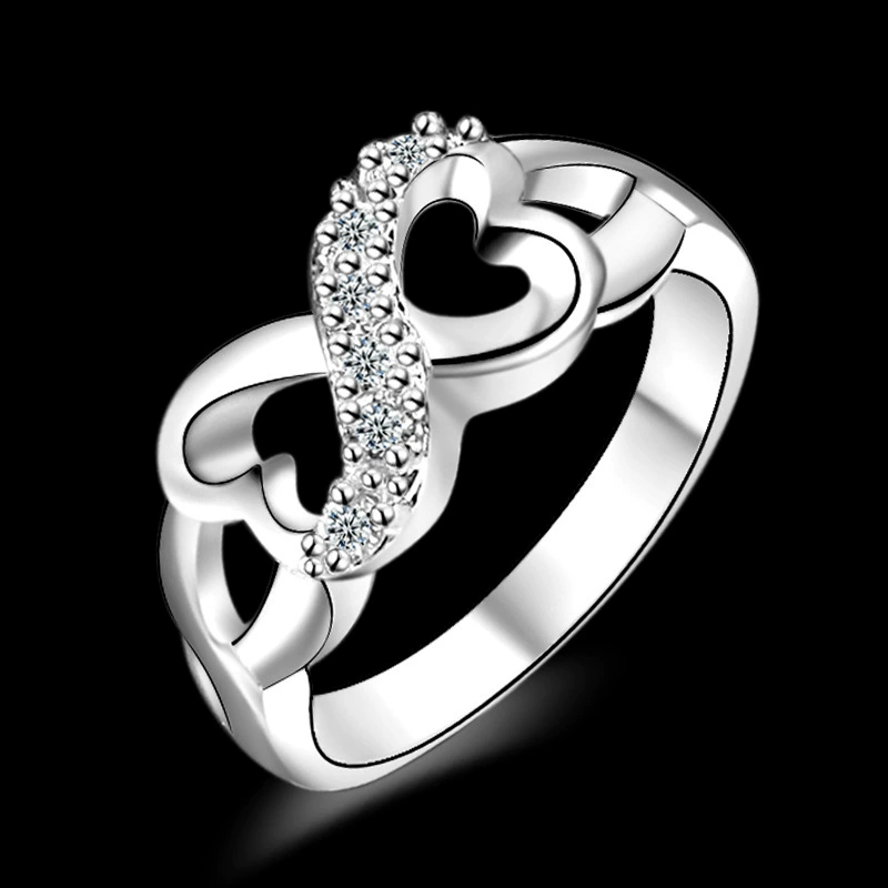Европейская и американская мода инкрустированное серебряное кольцо индивидуальное креативное ретро любовное поворотное кольцо AliExpress поставка