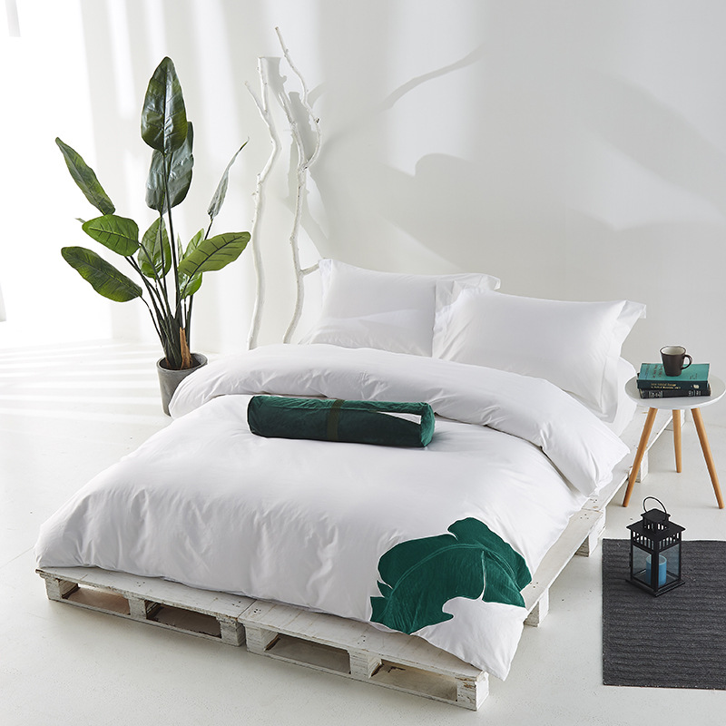 民宿床上用品纯棉四件套贡缎东南亚风格民宿酒店布草批发定制