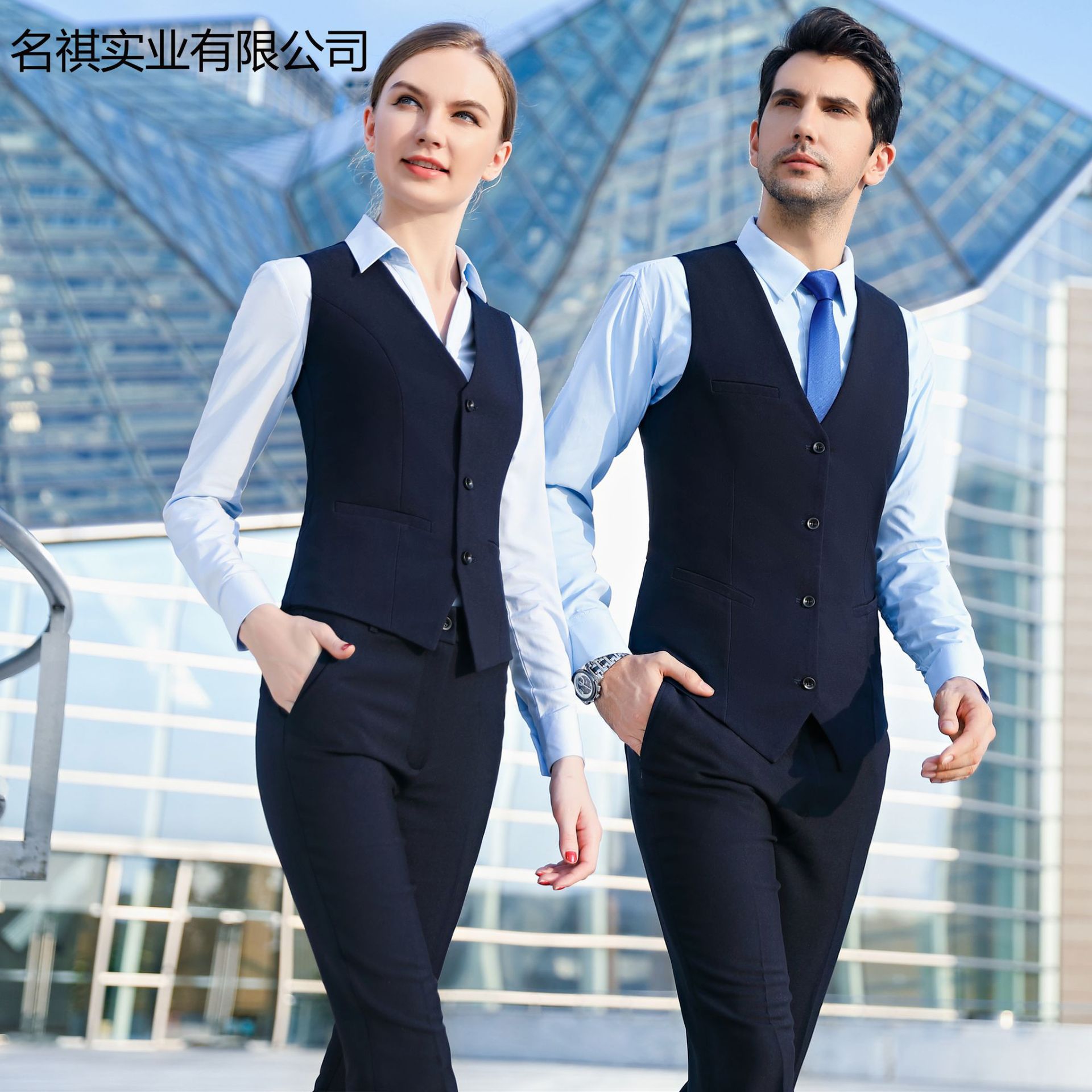 Keqi 2021 spring and autumn man exquisite business affairs men and women Same item Vest style Solid Self cultivation DP Occupation formal wear