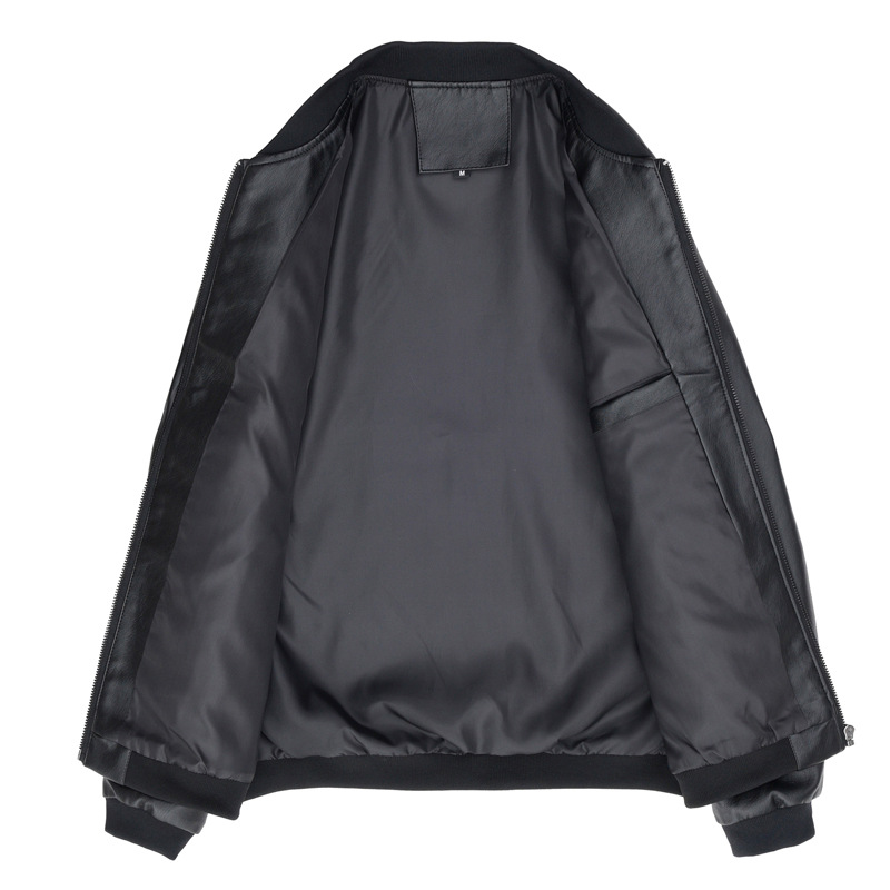 Men's Leather Jacket Slim Fit Stylish Motorcycle Coat_voghion.com