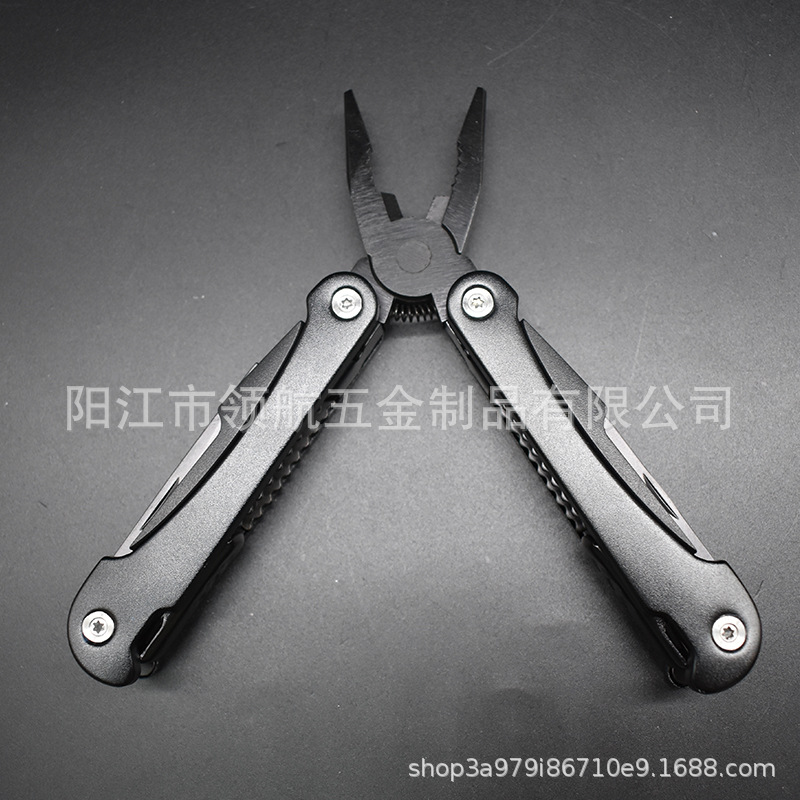 供应新款多功能组合工具钳 双边胶柄不锈钢折叠户外工具钳