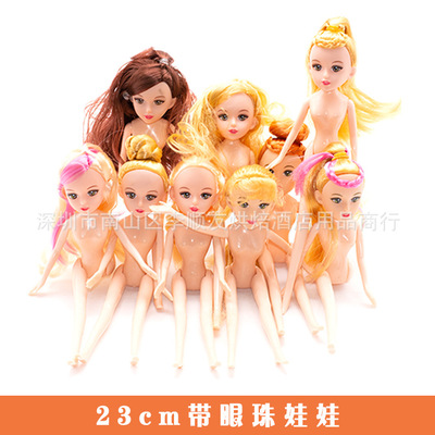 23厘米公主娃娃模带眼珠 蛋糕装饰摆件娃娃素体裸娃烘焙模具玩具|ms