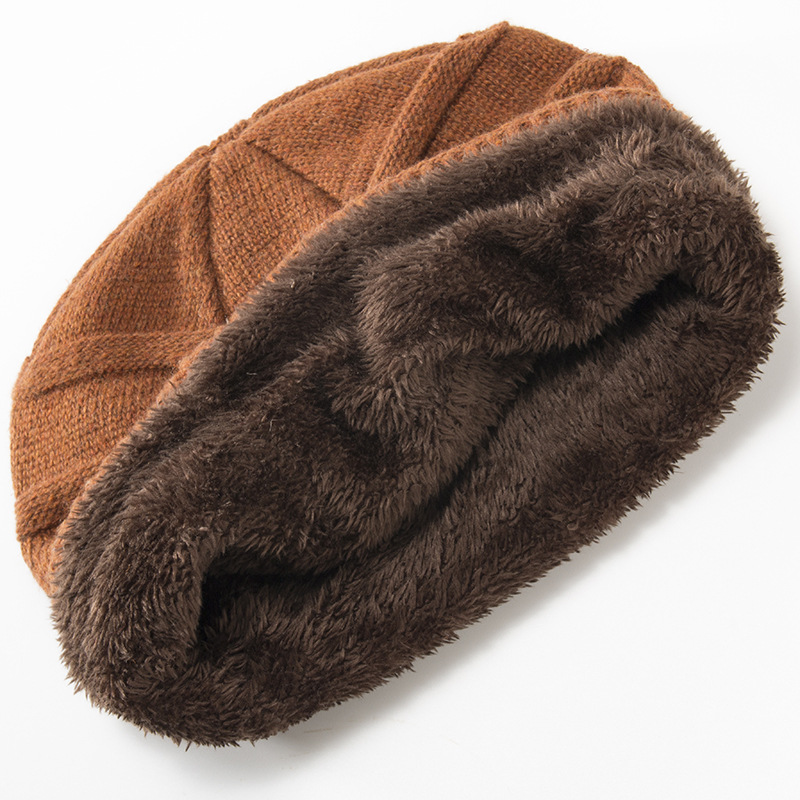 Gestrickte Samtwoll-beanie Für Damen Und Herren Mit Ohrenschutz_voghion.com