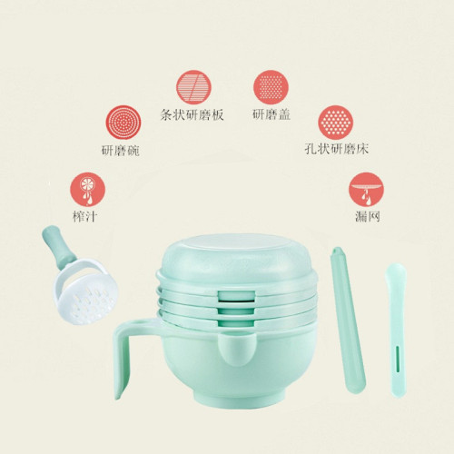 Baby food supplement grinding bowl manual food grinder fruit puree scissors cooking stick baby food supplement machine tool set