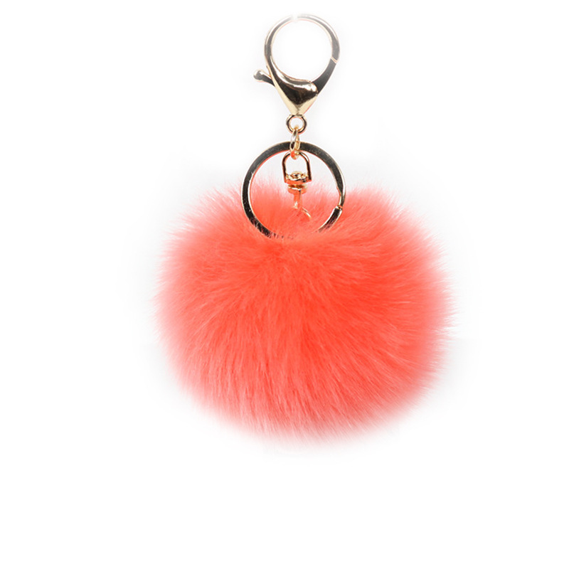 厂家批发定做配饰挂件仿兔毛毛球8cm仿狐狸毛球钥匙扣箱包挂件|ms