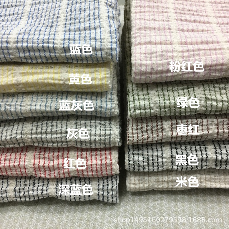2018春夏新款苎麻混纺 条纹绉布 泡泡中国风服装面料大量现货-阿里巴巴