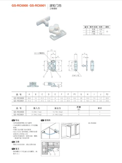 滾輪門擋GS-RC6900、GS-RC6901