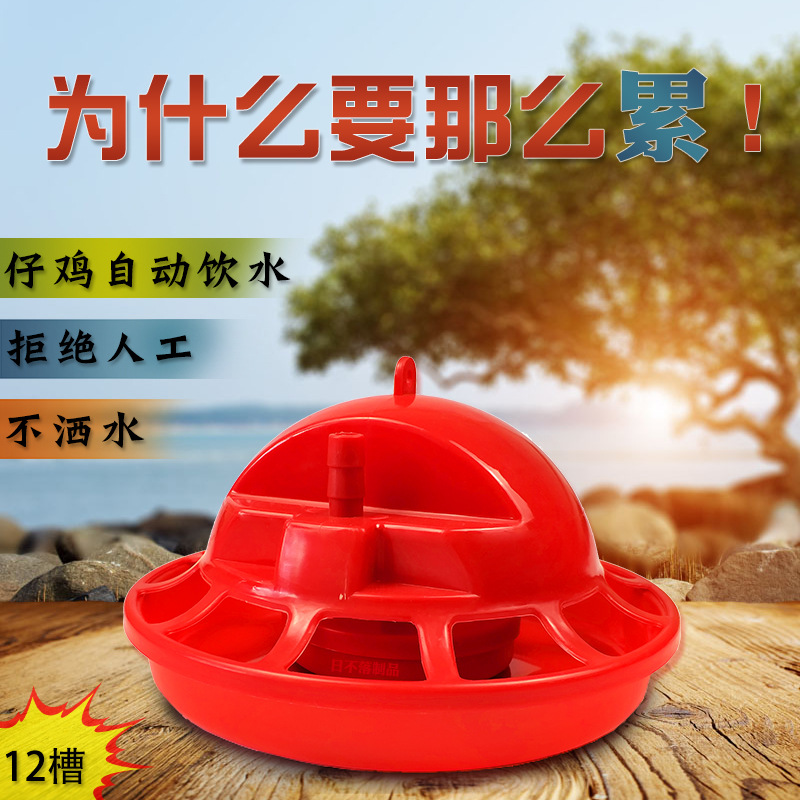 鸡自动饮水器 加厚塑料饮水槽 新款水压自动喂水槽 畜牧机械设备