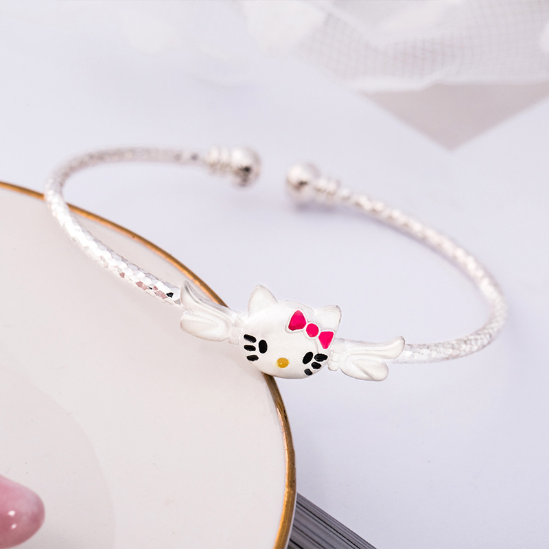 厂家直销磨砂KT猫儿童开口手环hello kitty手镯童年回忆网络爆款