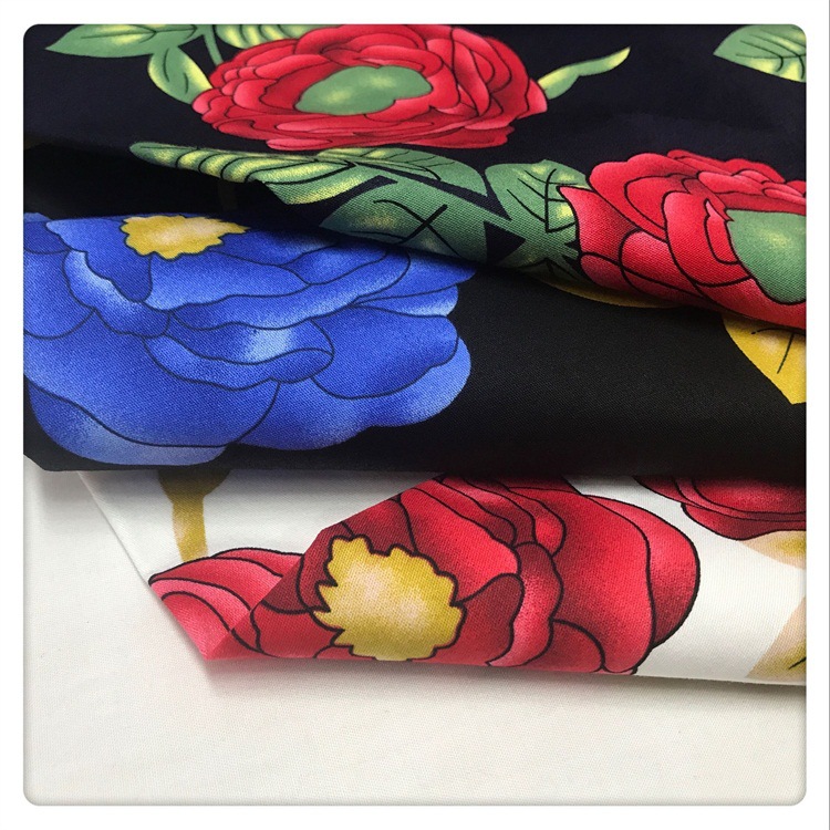 棉布活性斜纹弹力印花布 女装连衣裙印花布料  童装上衣 时尚面料