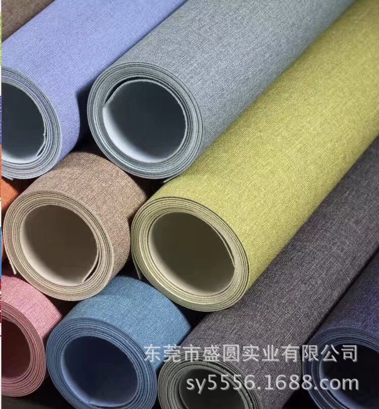 现货人造革沙发PU仿布纹压变皮革平纹皮革床头软包礼盒烫金