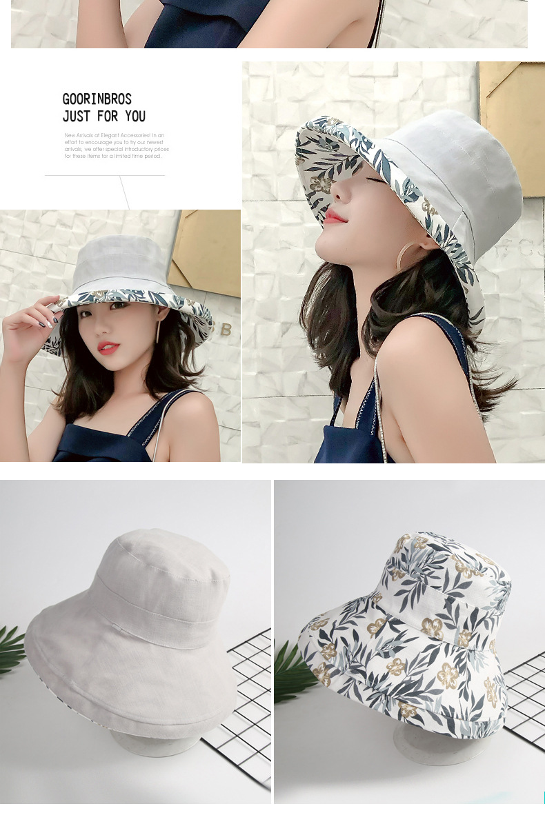 Women's Pastoral Printing Crimping Bucket Hat display picture 4