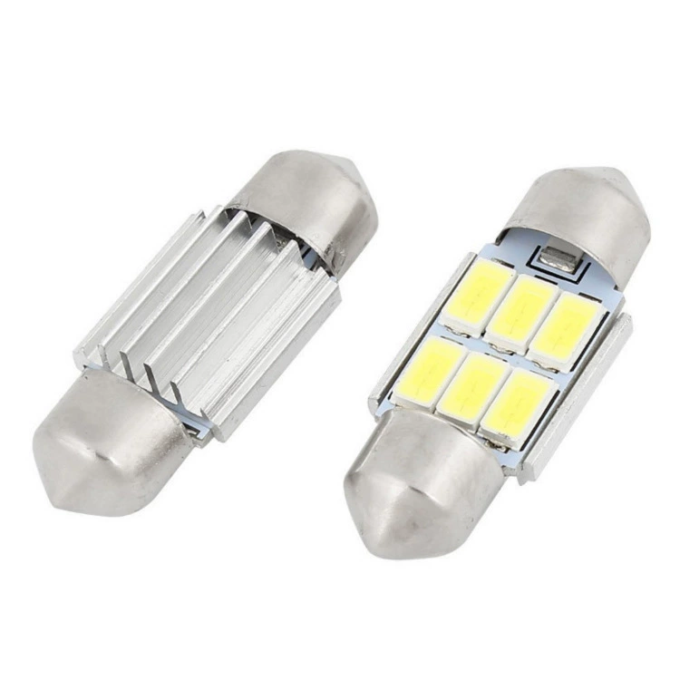 Поставка двухконтактной расшифровывающей лампы 5630-6SMD, специальная автомобильная светодиодная подсветка для чтения, 31 мм / 36 мм / 39 мм / 41 мм