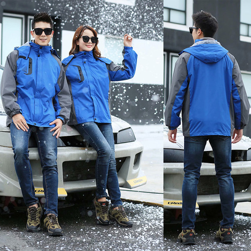 Factory Direct Sales Winter Down Jackets Workwear Custom Logo Print Unisex Couple Three-in-One Windproof and Warmth-Insulating Clothing