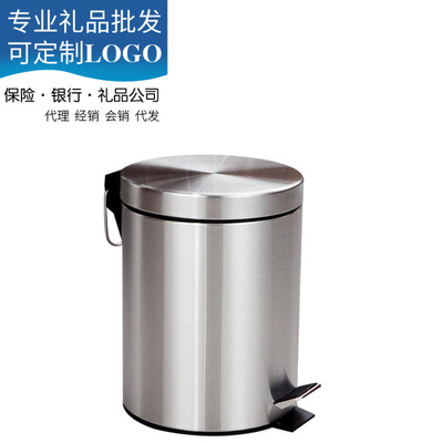 廠家直銷不鏽鋼垃圾桶 腳踏圓形家用桶港式垃圾桶收納桶
