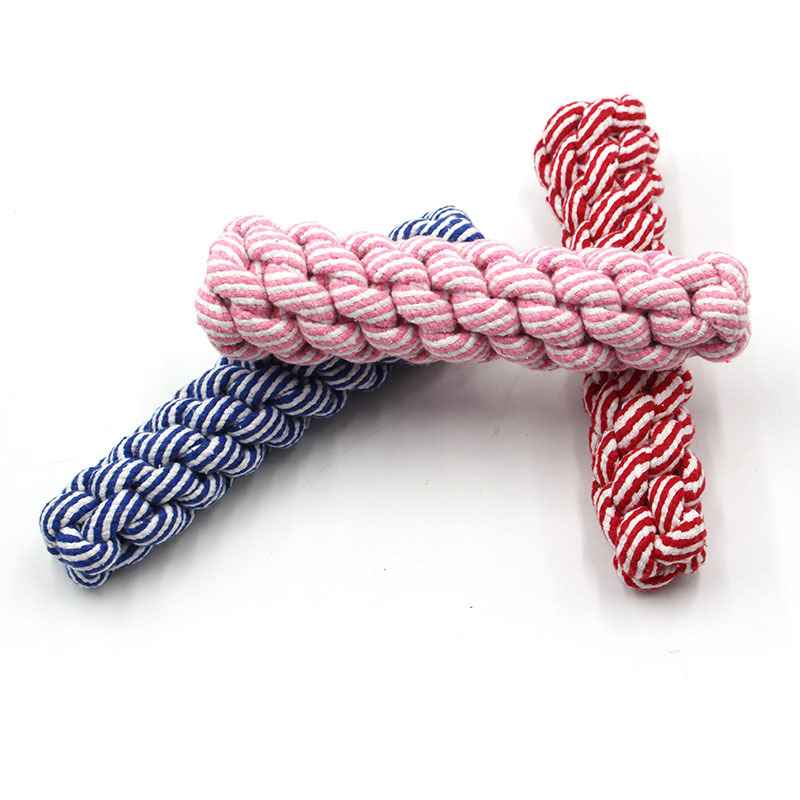 Cuerda de algodón para mascotas juguete palo de maíz tejido Twist stick 20cm cuerda de molienda mordedura de perro suministros para perros de entrenamiento