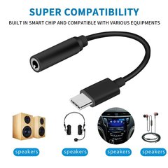 Compatible with Type-C phone audio cables 3.5MM to Type-C USB headset audio adapter