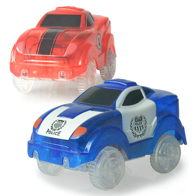 厂家直销发光夜光电动轨道车 magic tracks透明闪灯儿童玩具小车|ms