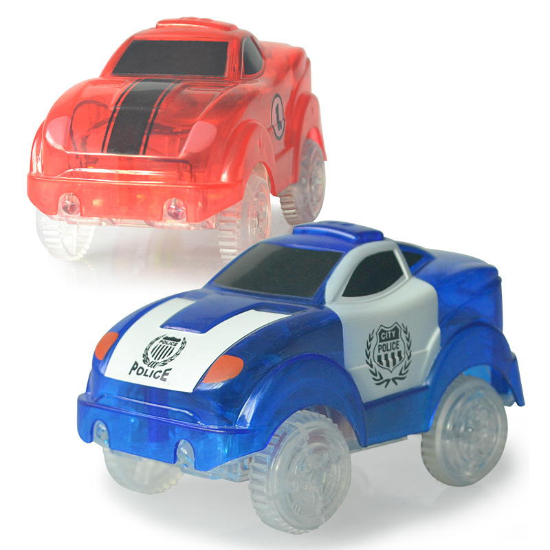 厂家直销发光夜光电动轨道车 magic tracks透明闪灯儿童玩具小车|ms