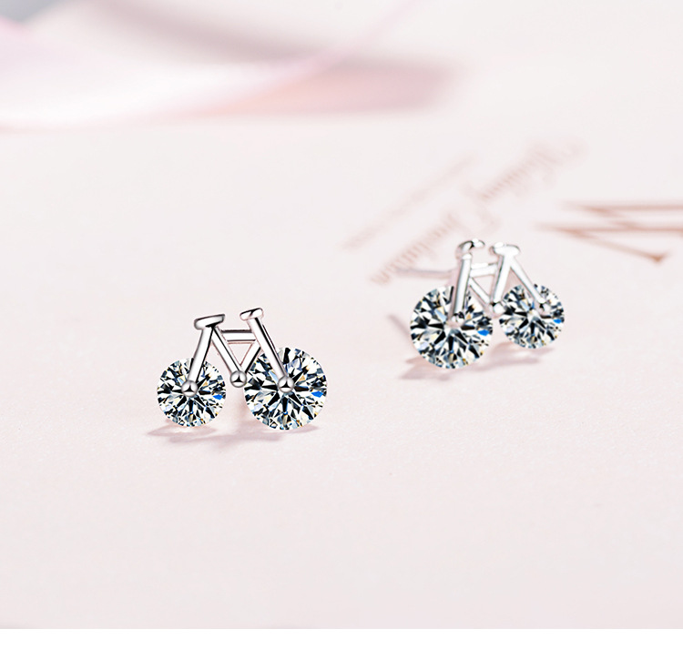 1 Pair Simple Style Geometric Copper Plating Zircon Ear Studs display picture 2