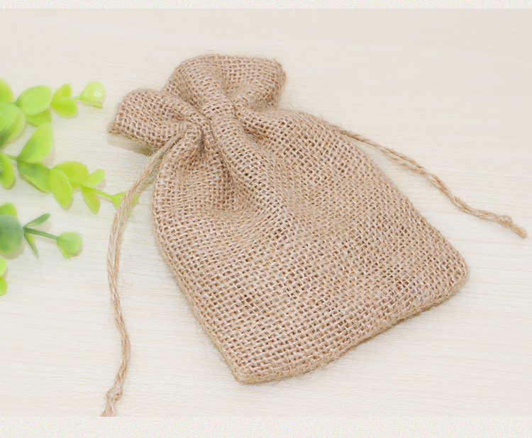 批发定制天然原色黄麻袋 五谷杂粮礼品包装 黄麻拉绳