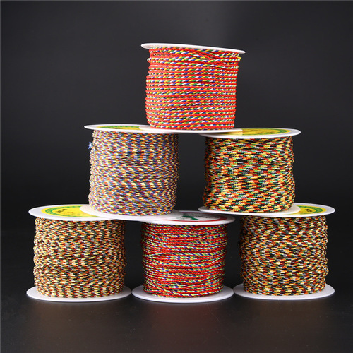 Dragon Boat Festival Handmade Materials: Five-Color Thread Braided Cord, Seven-Color Thread Rope, Multi-Colored String, and Jade-Thread Rope for Crafting Bracelets