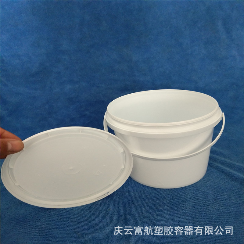 5kg压盖圆桶 5L塑料桶 5升塑料罐规格