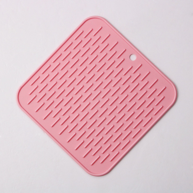 cấp thực phẩm silicone mat cách nhiệt pad nồi mat bát thảm mat vuông nhiệt độ cao môi trường không trượt bộ đồ ăn bán buôn Silicone giả