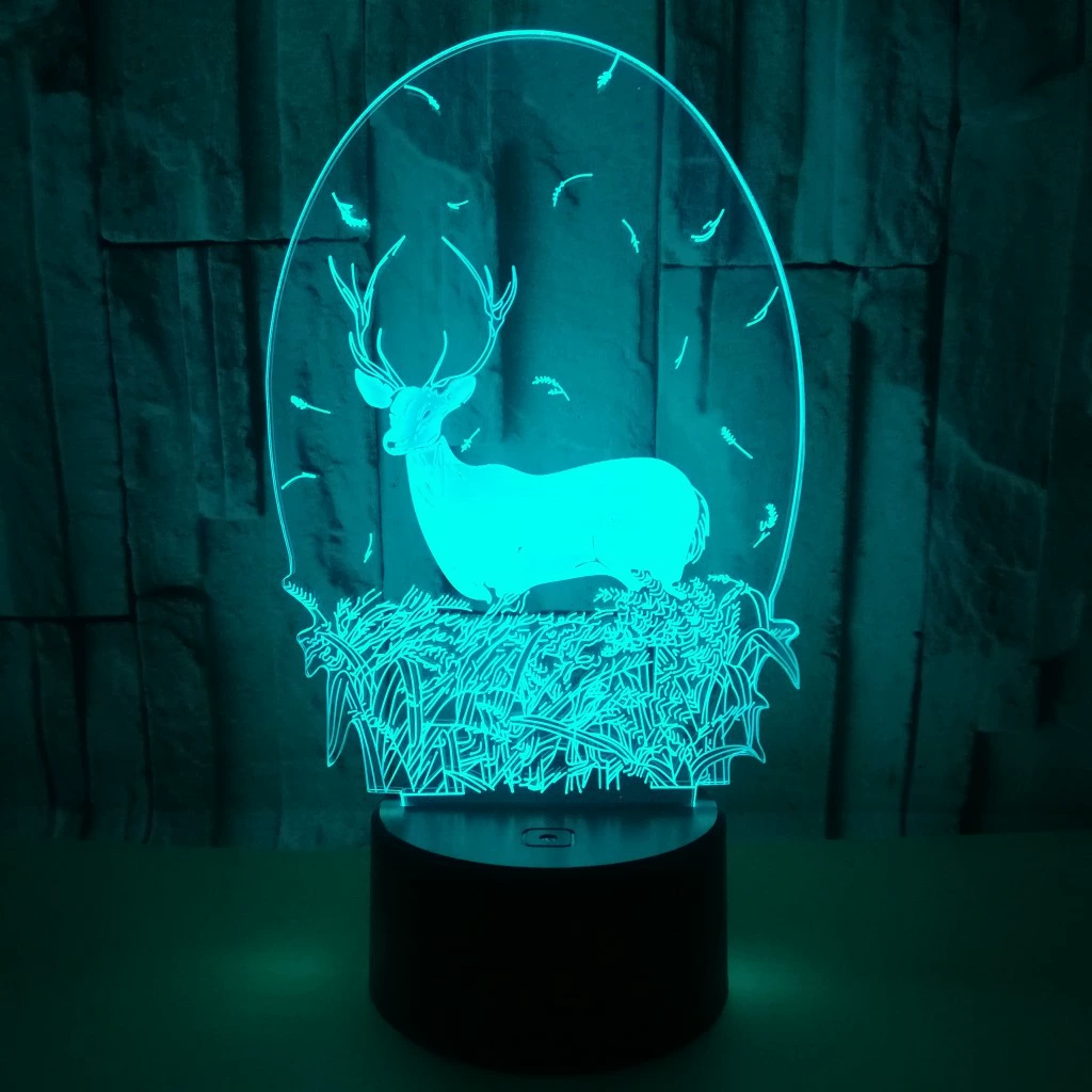 LED атмосферная настольная лампа, 3D, подарок на день рождения