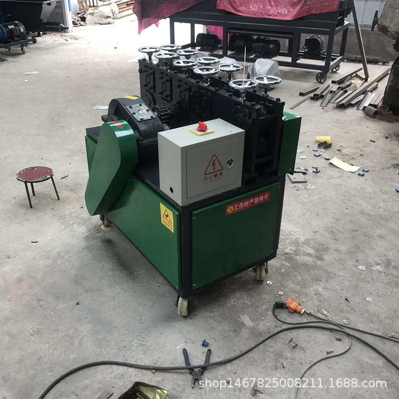 大棚骨架弯拱机加强型14轮调 大棚管钢管调直机 大棚管调直刷漆机