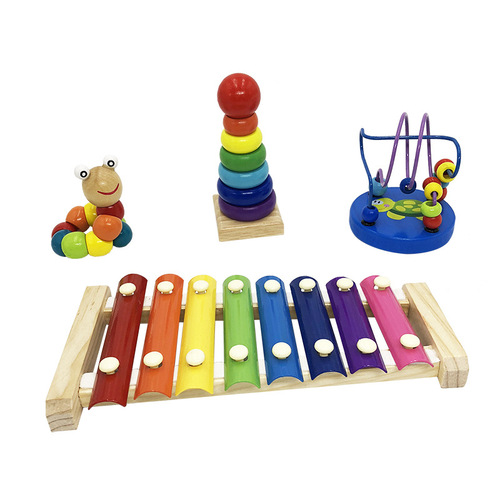 Infant and toddler beaded beads early education educational building blocks beads 1 to 3 years old boys and girls baby focus children's toys
