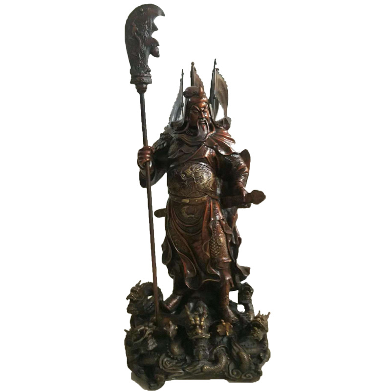 铜财神 九龙关公雕塑