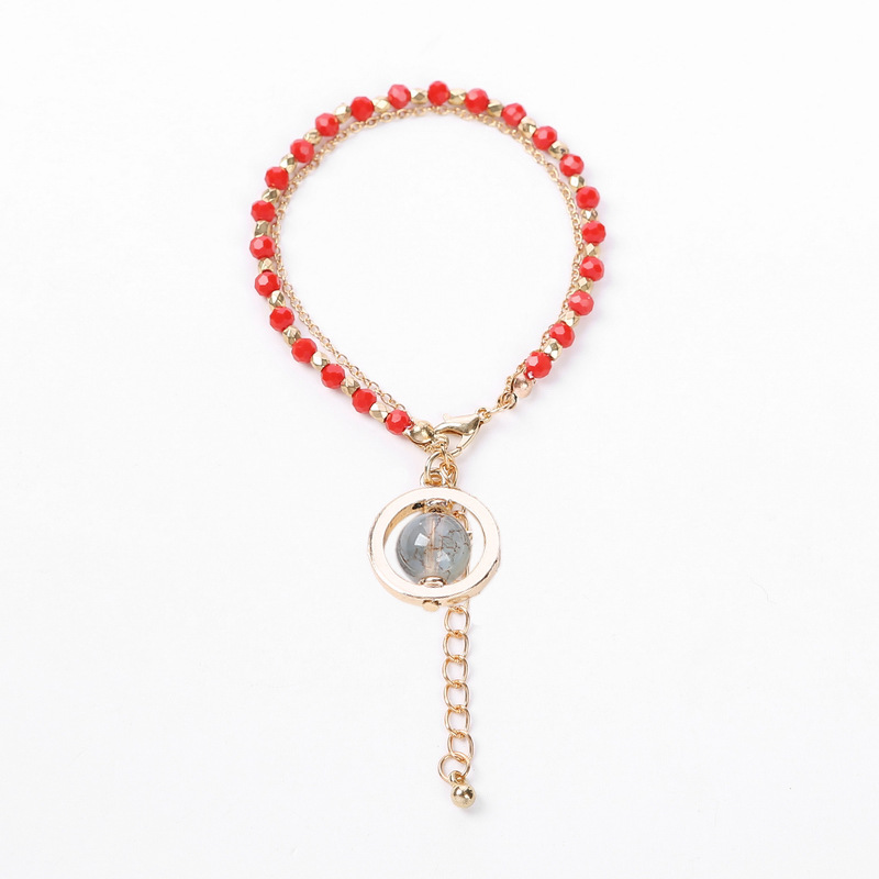 Alloy Fashion Geometric bracelet  Opal + red NHHN0337Opalredpicture3