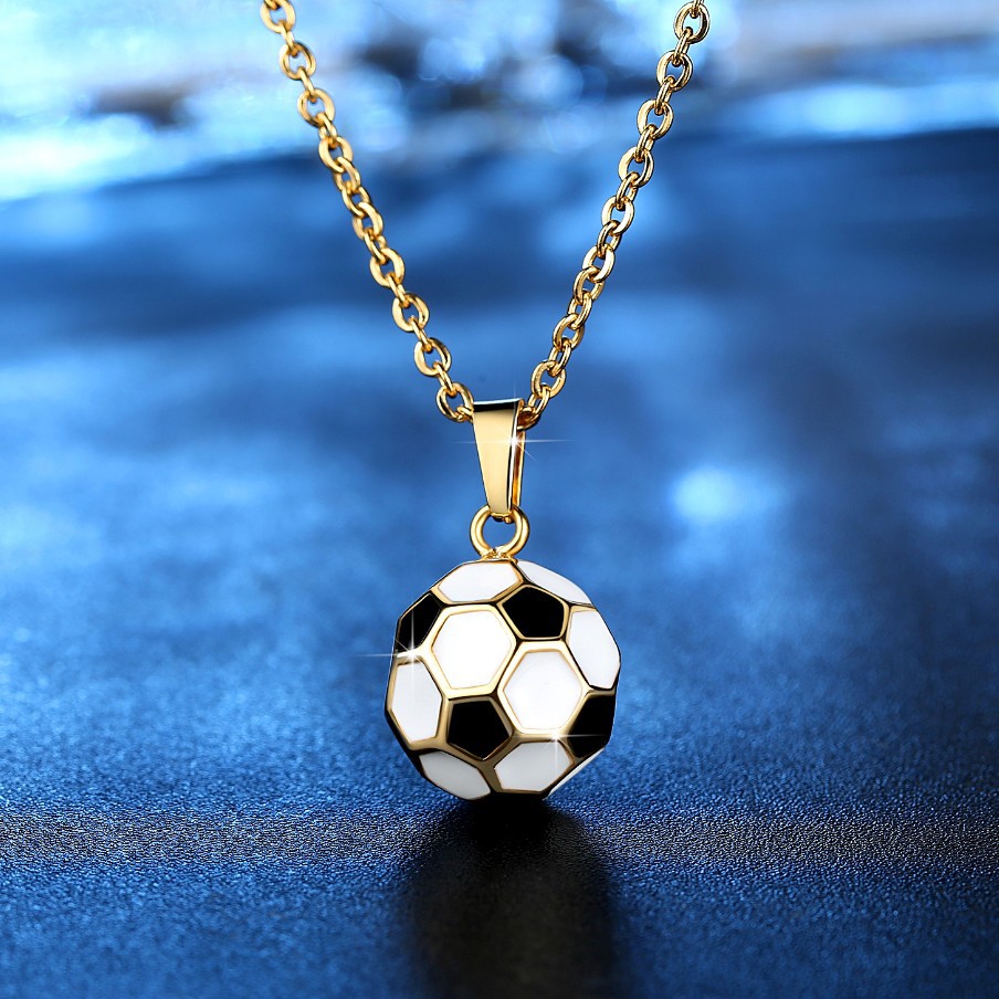 انفجار مجوهرات كأس العالم كرة القدم التيتانيوم الصلب قلادة الفولاذ المقاوم للصدأ قلادة الساخن بيع الجملة Nihaojewelry display picture 3