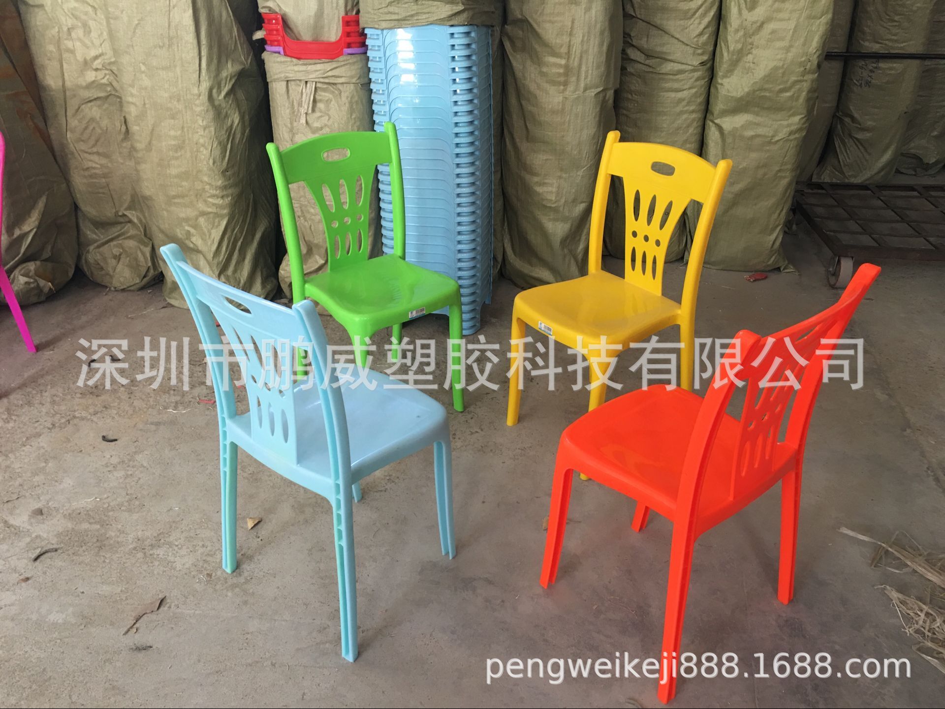 厂家新模塑胶彩色餐椅 深圳餐饮通用户外餐椅 加厚现代化塑胶餐椅