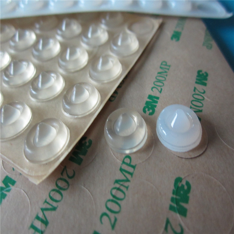 高度透明防撞胶粒 半球形玻璃胶垫 花样防滑硅胶垫圆形透明脚垫