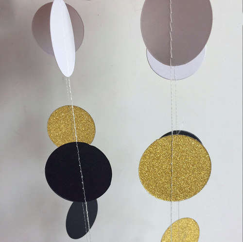 2 meters paper string glitter gold paper string pull flower hanging ornaments pull bar pull flower wedding party festival decoration arrangement
