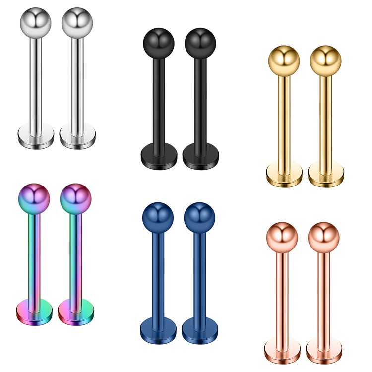 欧美跨境多功能不锈钢穿刺饰品唇钉耳骨钉耳钉爆款亚马逊热卖|ms
