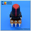 Factory volume knob AG2 black body red top Q15 height 17mm width 15mm (knob-hat-potentiometer)