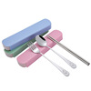 Handheld tableware stainless steel, set, spoon, fork, chopsticks, 3 piece set, Birthday gift