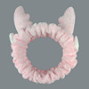 Cute cosmetic headband for face washing, flannel face mask