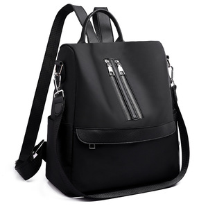 zhenli牛津布新款跨境潮流女包纯色软面时尚运动女发式双肩包批发