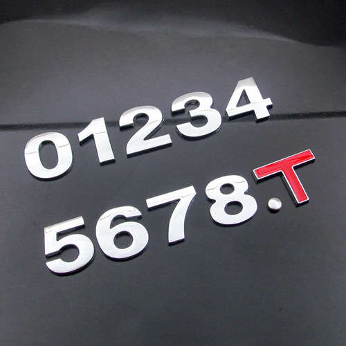 Car 3D Letter Car Sticker English Letter Car Emblem DIY Letter Number Metal Body Sticker Letter Black