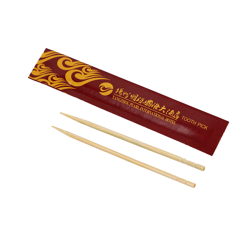 hotel Restaurant Pot shops Bamboo Toothpick Original flavor Mint Flavor 2 Art paper packing LOGO