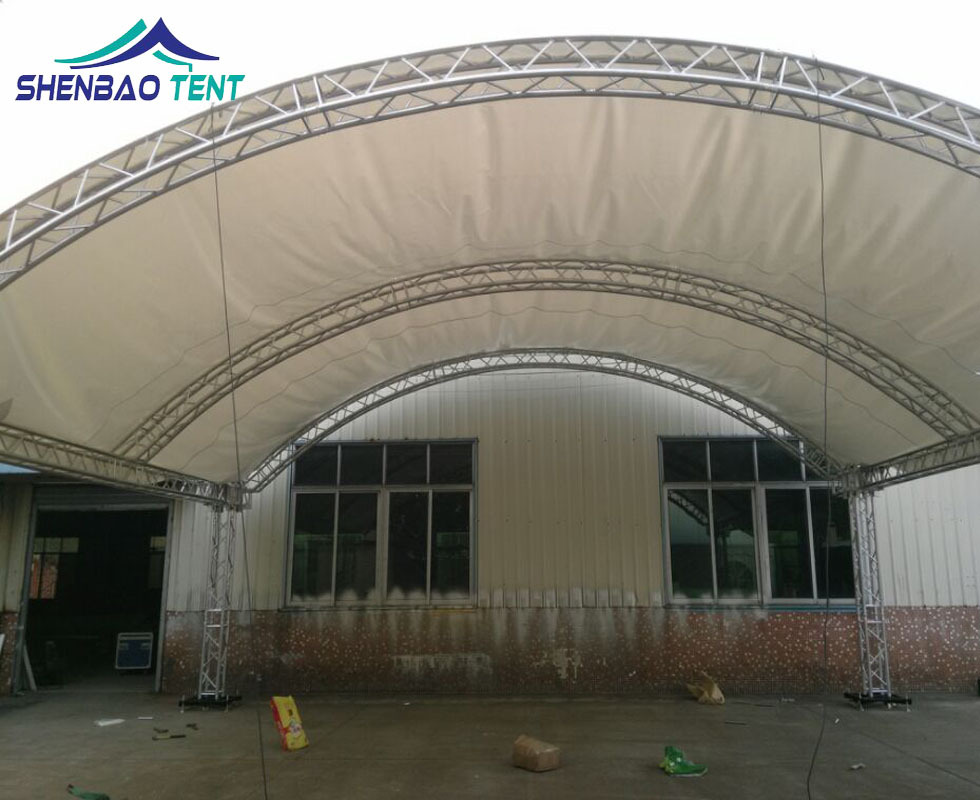 舞台桁架生产厂家出售弧形truss架活动舞台 户外遮阳灯光架