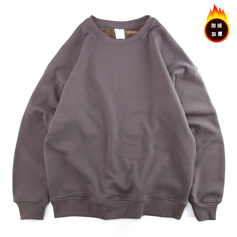 men's wear Plush thickening Sweater solar system keep warm Solid blank Easy T-shirts men and women Sweater