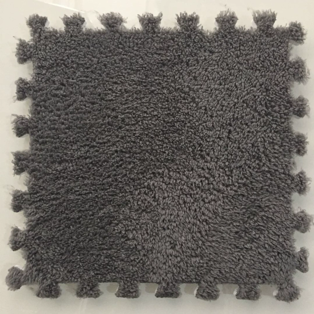 Foam Puzzle Carpet Mat, 30×30 cm Interlocking Velvet Tiles for Bedroom, Soft Crawling Pad
