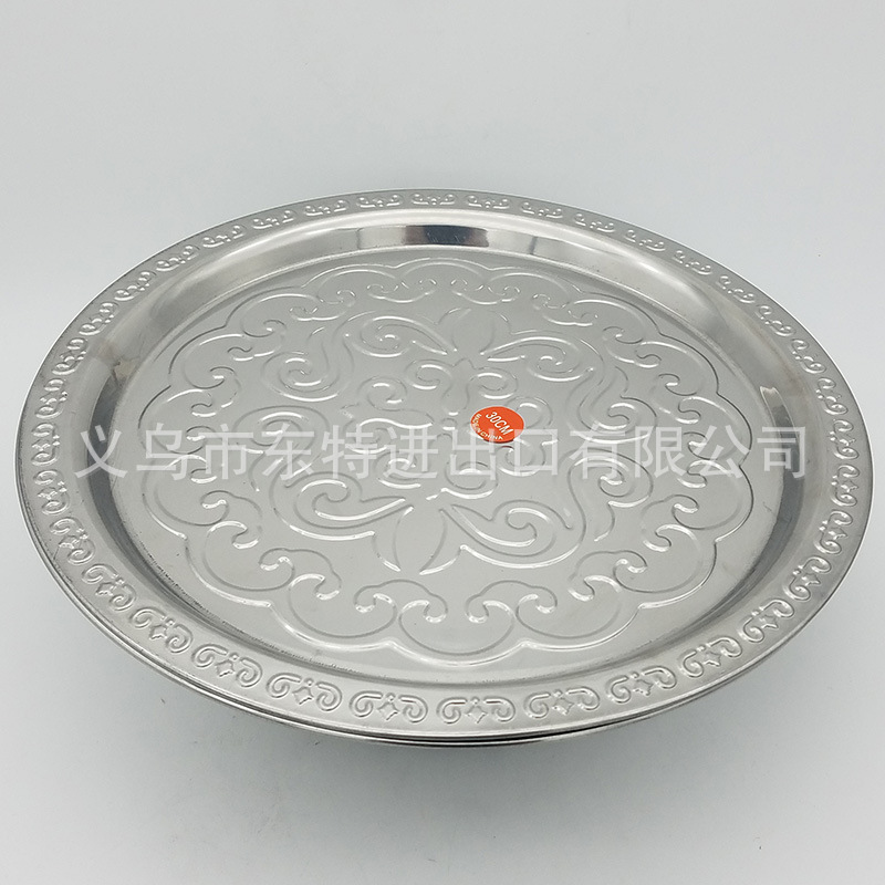 厂家直销不锈钢盖盆多功能压花盆外贸出口盖盆平盖大圆套盆详情图5