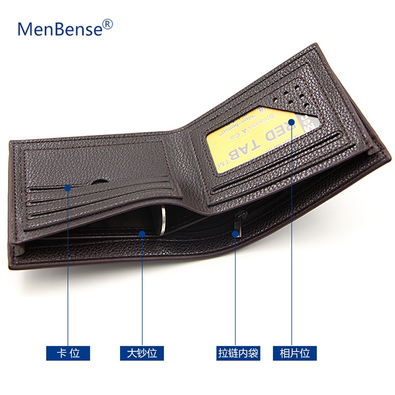 Suministro directo de fábrica nuevos hombres cartera multi-tarjeta de negocios de moda cartera corta en stock al por mayor