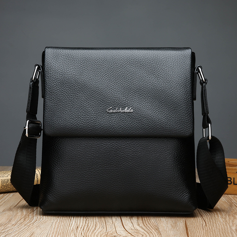 Sacoche Bandoulière Homme En Cuir Véritable Style Business_voghion.com